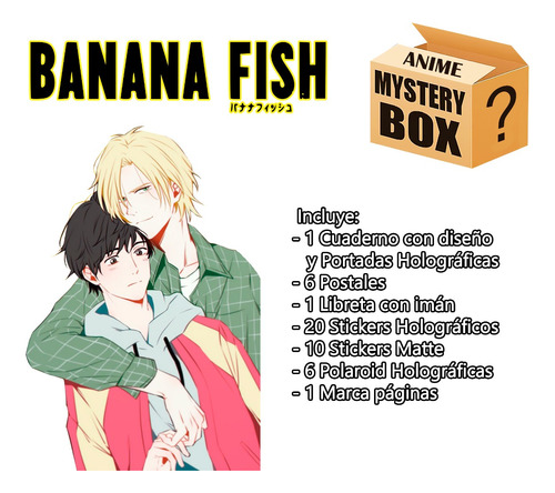 Banana Fish Mystery Box Holografica Cuaderno Polaroid Anime 