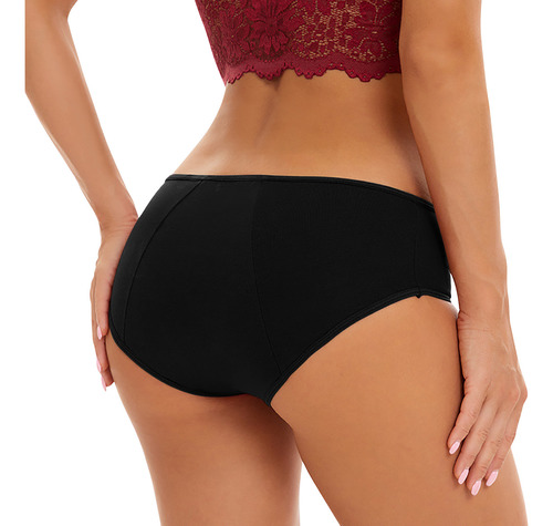 Ropa Interior Para Mujer En V, 4 Piezas, A Prueba De Fugas,