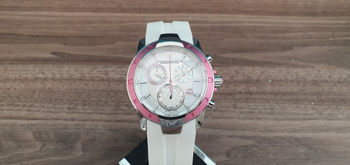 Relógio Suíço Technomarine Uf6 Feminino Rosa Silicone Branco