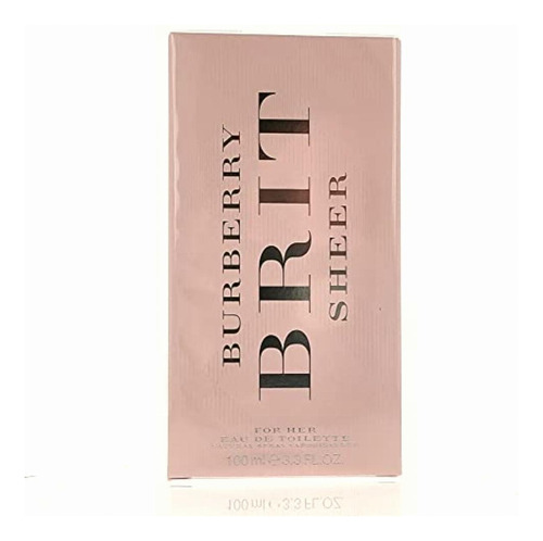 Burberry Brit Sheer Spray Para Mujer, 3.3 Oz/100 Ml