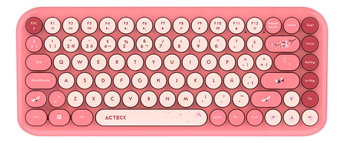 Kit Teclado Y Mouse Acteck Creator Mk480 Inalambrico Rojo