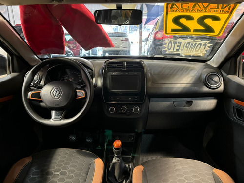 Renault Kwid 2022 1.0 FLEX Outsides Completo Manual Único Dono Preto