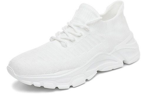 Tenis Blancos Ligero Athleisure Adolescente Corriendo 9099