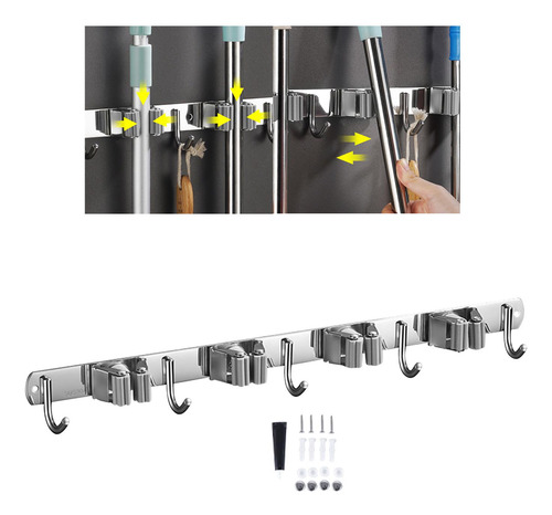 Organizador De Limpieza Para El Hogar, 4 Clips 5 Ganchos