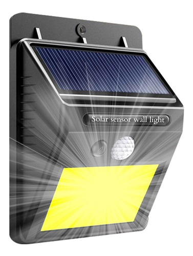 Aplique Reflector Led Panel Solar Sensor Movimiento Cob