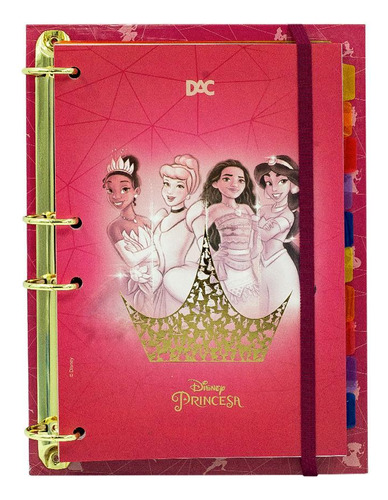 Caderno Argolado Colegial Dac + 144 Folhas Princesas