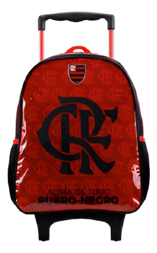 Mochila De Rodinha Escolar Flamengo Acima De Tudo 14 -xeryus