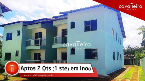 Apartamento Com 2 Dormitórios À Venda, 66 M² - Inoã - Maricá/rj - Ap0253