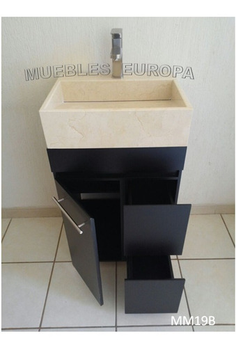 Mueble Gabinete Baño Con Moderno Lavabo Marmol C Monomando