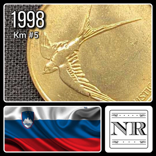 Eslovenia - 2 Tolarja - Año 1998 - Km #5 - Golondrina : 