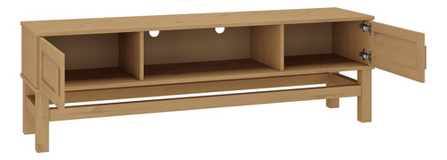 Rack Tv Aparador Audio Madera Maciza Mueble Living