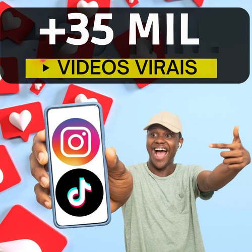 Mega Pack 35k Vídeos Virais P/ Redes Sociais Envio Rapido