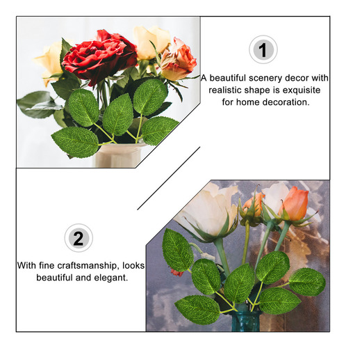 Nuevo Accesorios De Hojas De Rosas Artificiales, 100