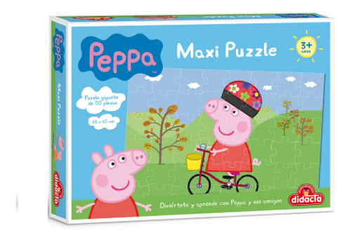 Maxi Puzzle Didacta De 50 Pcs Motivo Peppa Pig