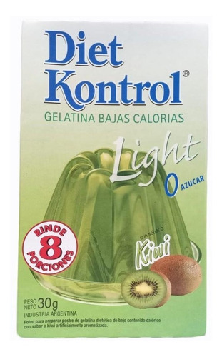 Pack X 6 Gelatinas Diet Kontrol Kiwi  X 30 Grs