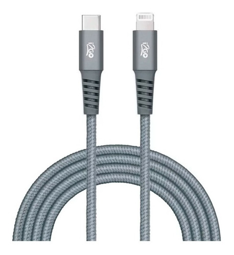 Cabo Usb-c + Lightning I2go Certificado Mfi 2m 3a Chumbo