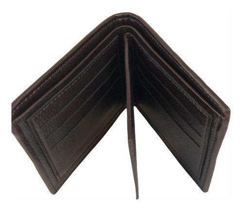 Imagen 2 de 3 de Cartera Caballero Retro Original Lujo Tarjetero Piel