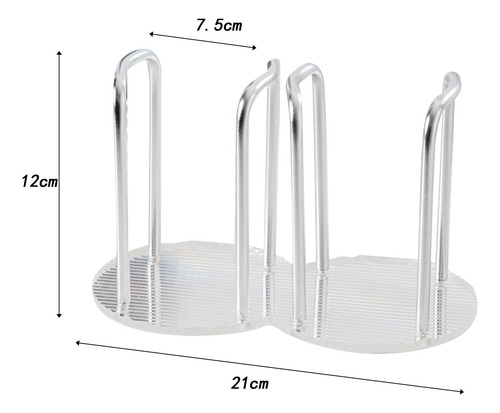 Organizador De Tazas Y Tapas Soporte Para Tazas Doble Plata
