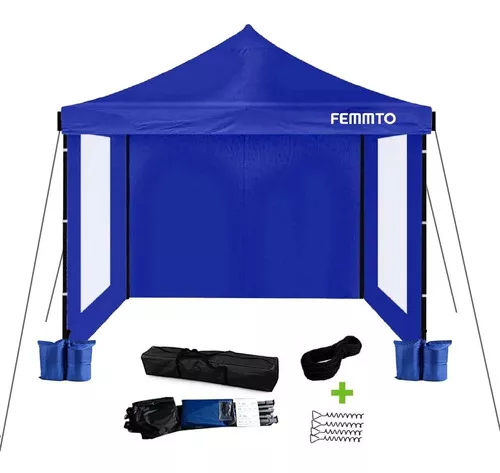 Gazebo Plegable 3x3 Reforzado Autoarmable Paredes Impermeable