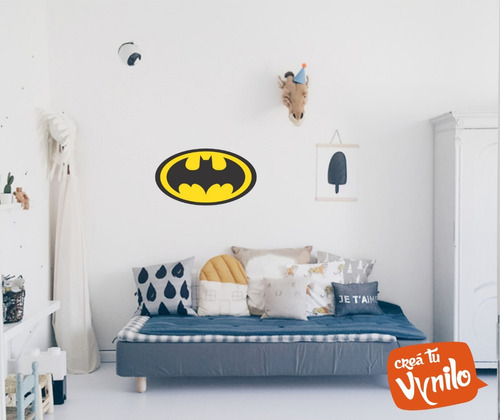 Vinilos Infantil Logo Batman En Color Decorativo 60x35cm