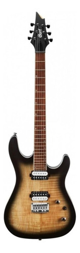 Guitarra elétrica Cort KX Series KX300 de  mogno natural burst poro aberto com diapasão de jatobá