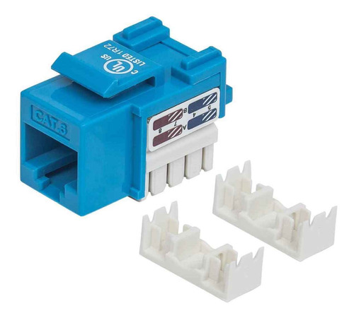 Jack Rj45 Cat6 Keystone Intellinet 210737 De Impacto Azul