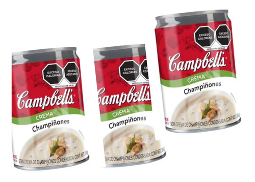 Sopa Crema Campbell's De Champiñones 300g 3pzas