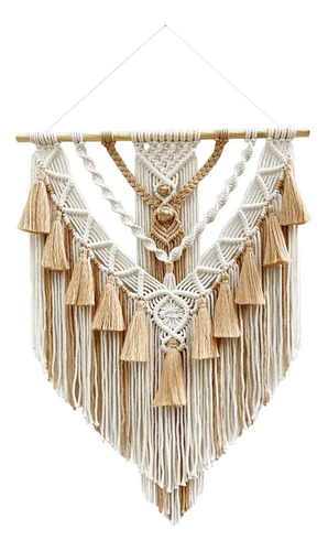 Tapiz De Macramé, Colgante De Pared Tejido A Mano Bohemio