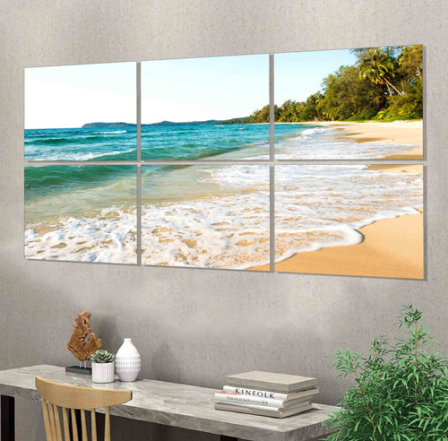 Cuadro Playa 55cm X 120cm Paisaje Deco Cod:1032