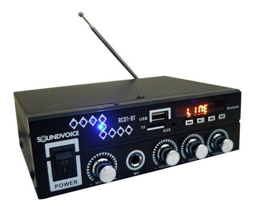 Amplificador Soundvoice Rc 01 Bt 60 Watts-bluetooth-usb-fm