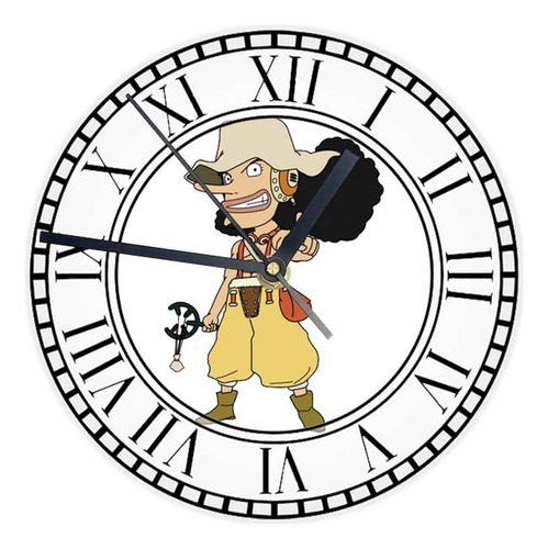 Reloj Redondo Madera Brillante One Piece Mod 140