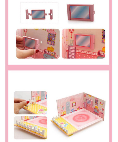 Kit De Casa De Muñecas En Miniatura Con Muebles, Obras De