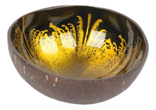 Cuenco Decorativo De Coco, Contenedor Para Aperitivos Oro