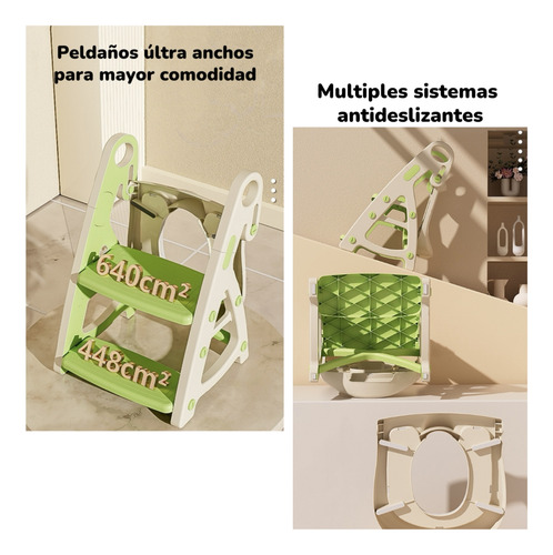 Asiento Adaptador Escalera Inodoro Niños Rosado Lubabycas