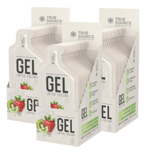 3x Gel Intra Treino Kiwi Com Morango True Source 10 Un 35g
