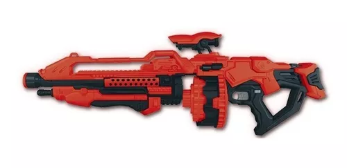 Arma De Brinquedo Nerf Metralhada Automática Lançadora Com 20 Dardos