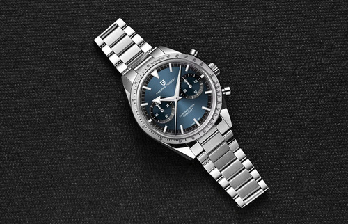 Reloj para hombre Pagani Design Maq Seiko Speedmaster con correa azul y bisel de acero inoxidable