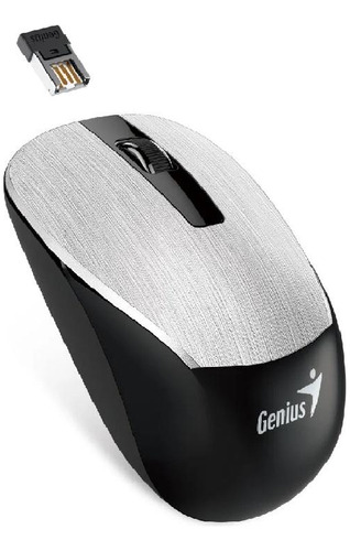 Mouse Genius Nx-7015 Inalámbrico 1600 Dpi,dongle Usb Plata