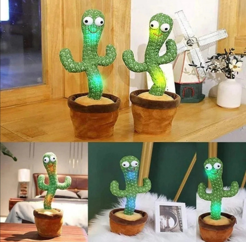 Imagen 3 de 3 de Cactus Bailarin Peluche Canta , Baila Y Repite Para Niños