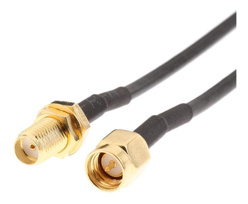 Cable Coaxial Sma Macho A Hembra 10 Metros Negro