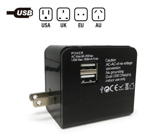 Adaptador De Corriente Universal Sk001 Usb Sukra