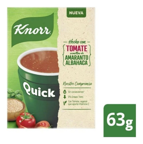 Caja Sopa Knorr Quick Tomate X 5 Sobres