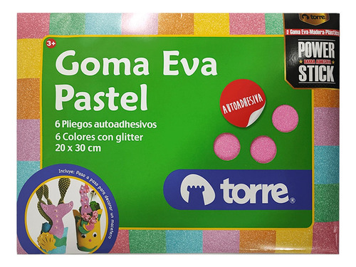Bolsa Goma Eva Pastel Con Sticker Torre