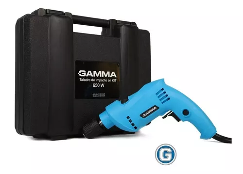 KIT TALADRO + MALETA +ACCESORIOS GAMMA 650W 1901-10MM