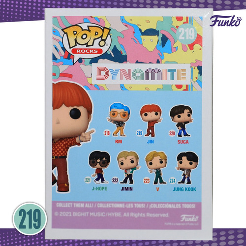 Funko Pop Jin #219 Bts Dynamite Army K Pop Bangtan Boy Idol