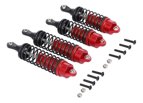 4pcs Aluminio Amortiguador Delantero Y Trasero Para 1/10 Tra