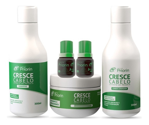 Kit Cresce Cabelo Extrato De Priorin + 1 Tônico Cresce Pelo