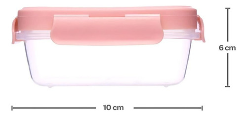 Kit 3 Potinhos Herméticos Com Trava 100ml Rosa Buba 18059