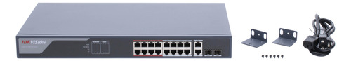 Switch Hikvision 16 Puertos 100mbps Poe+ 230w Ds-3e1318p-ei