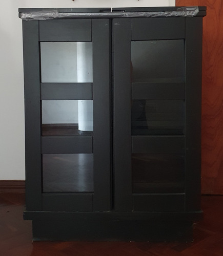 Mueble Bar. Negro Madera.